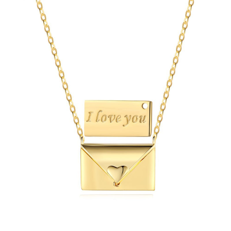 Custom Engraved Envelope Necklace

