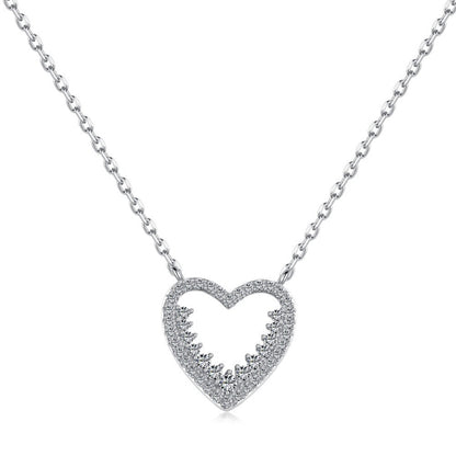 Chic Gold Heart Outline with Graduated Stones

