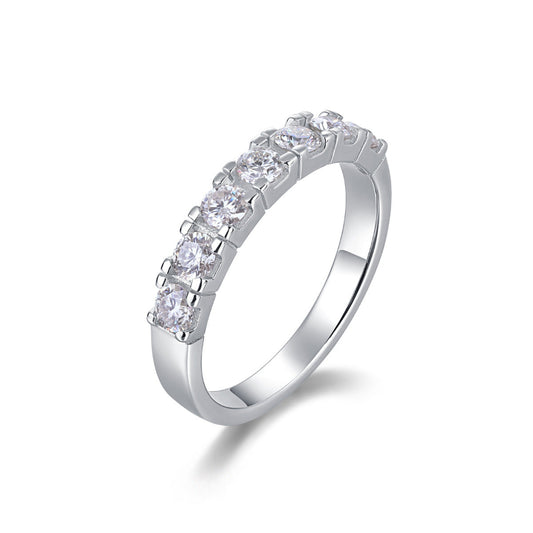 Half-Eternity Moissanite Engagement Ring

