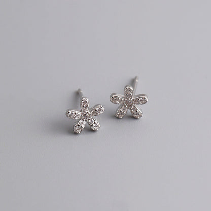 Rhinestone Flower Studs

