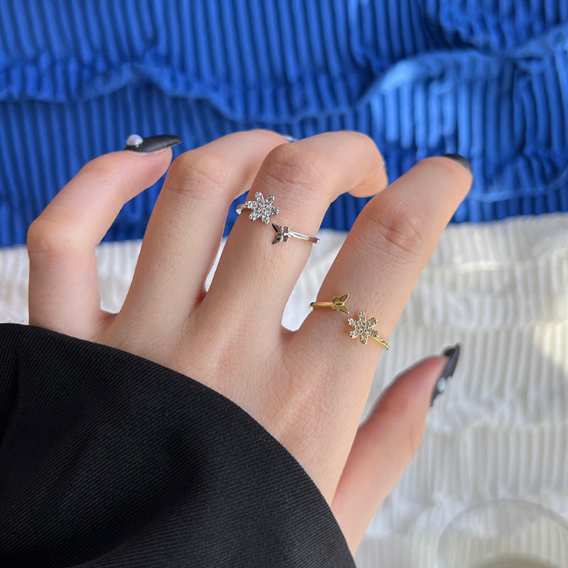 amber butterfly ring