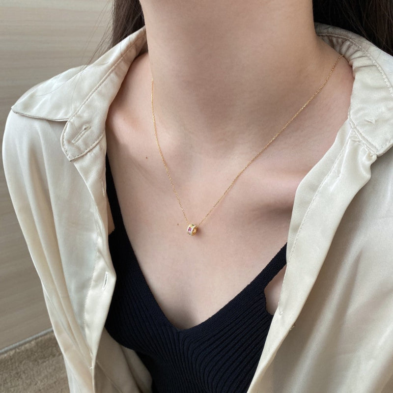 Elegant Three-Row Crystal Pendant

