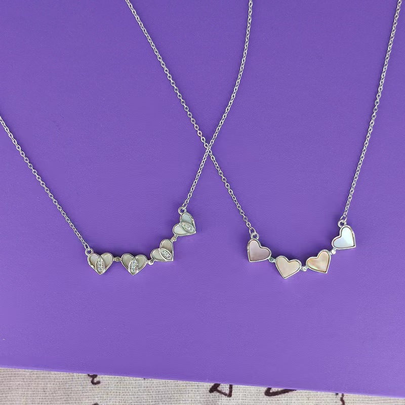 four heart magnetic necklace