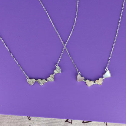 four heart magnetic necklace