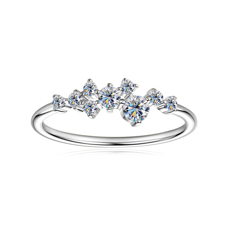 Delicate 925 Silver Moissanite Ring

