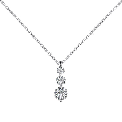 Glamorous Three Zirconia Necklaces