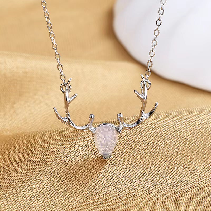 antler pendant necklace