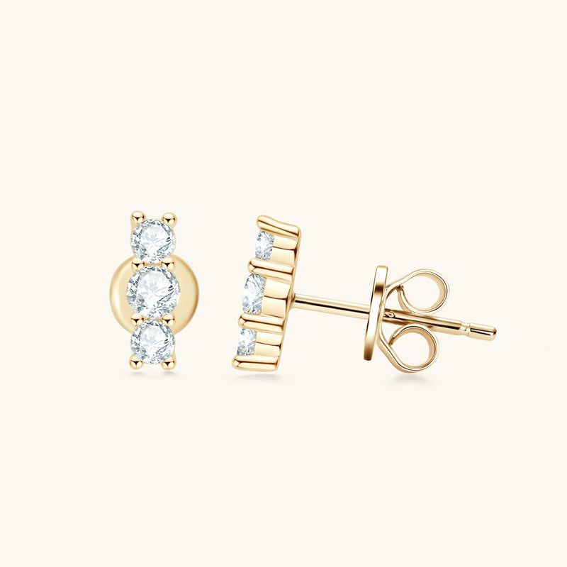 Radiant Gold Row Earrings