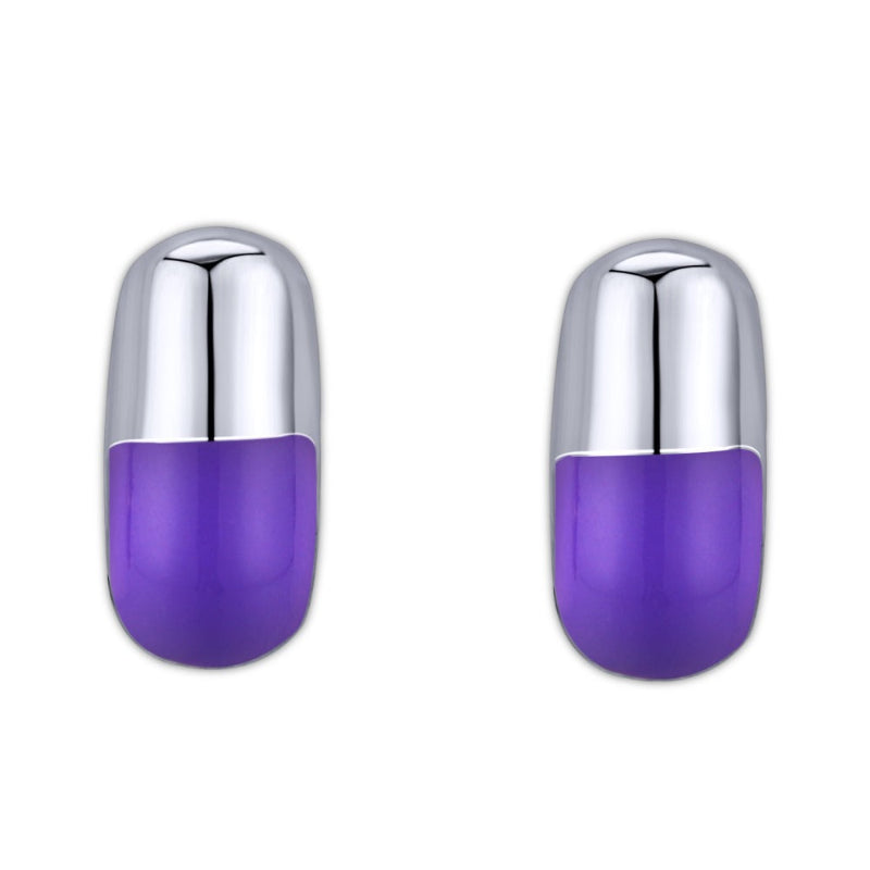 Petite Purple Capsule Studs

