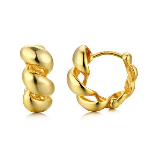Chunky Twisted Hoop Earrings

