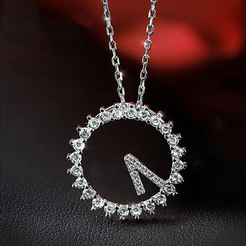 diamond clock necklace