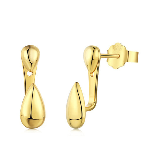 Double Teardrop Stud Earrings

