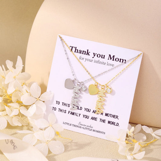 Pavé Crystal "MAMA" Necklace

