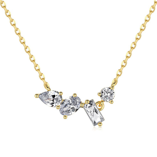 Dainty Sterling Silver Assorted Crystal Pendant

