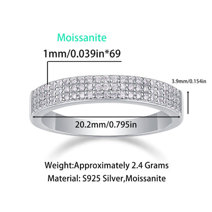 Sparkling Moissanite Eternity Band (Silver)

