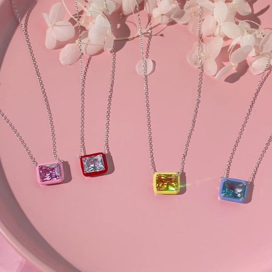 Festive Christmas Enamel Necklace