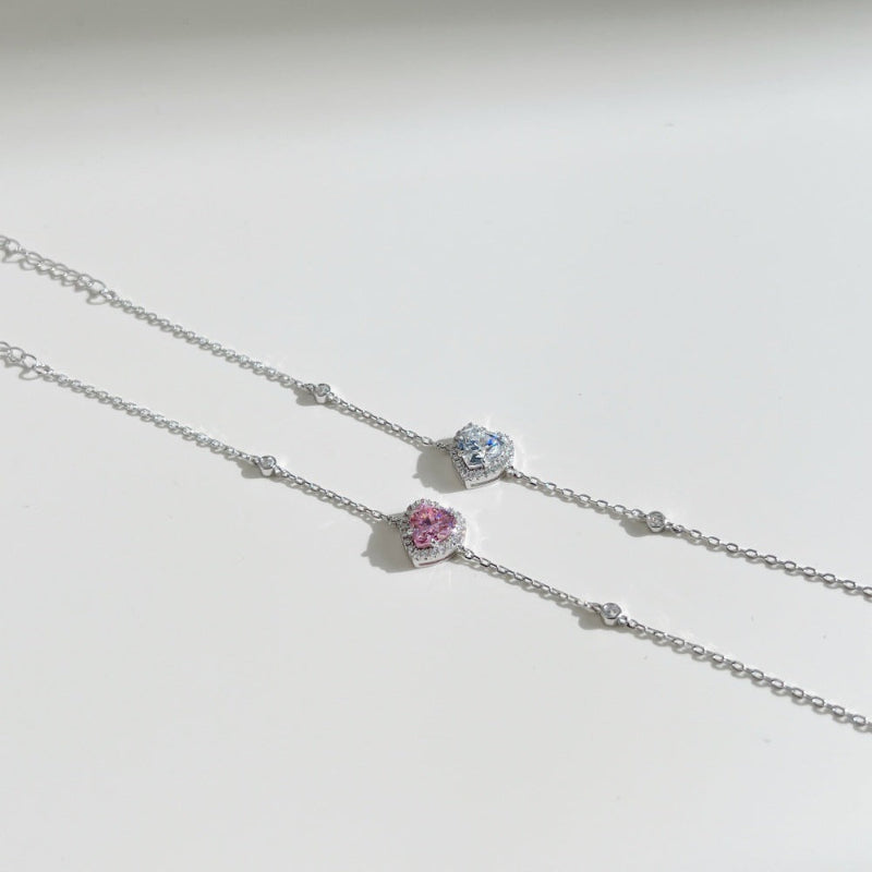 Forever Love Pink Heart Bracelet

