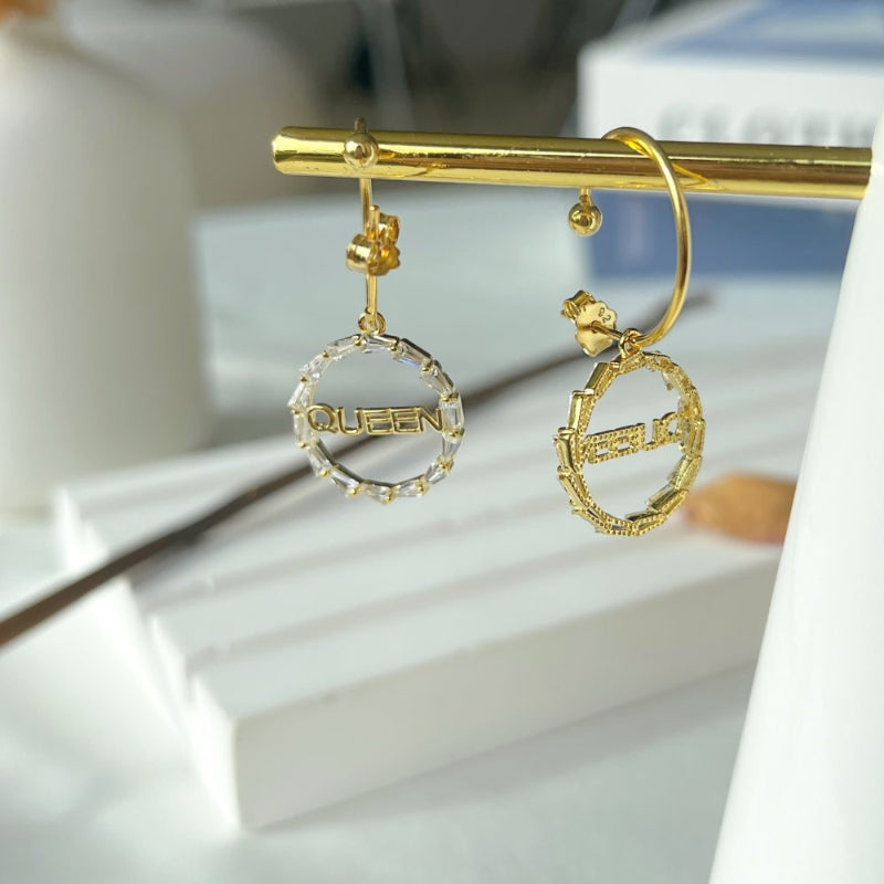 Cubic Zirconia "QUEEN" Hoops

