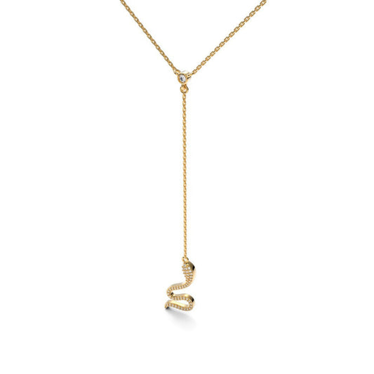 Versatile Snake Pendant Long Necklace