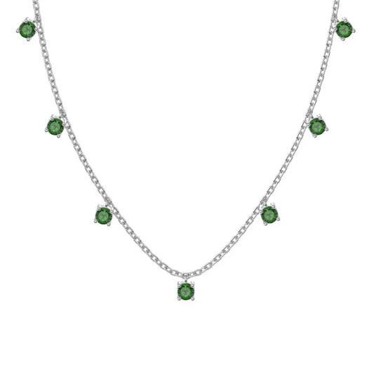 Multiple 5A Zirconia Tassels Pendant Necklace - JIMMY JEWELRY 01