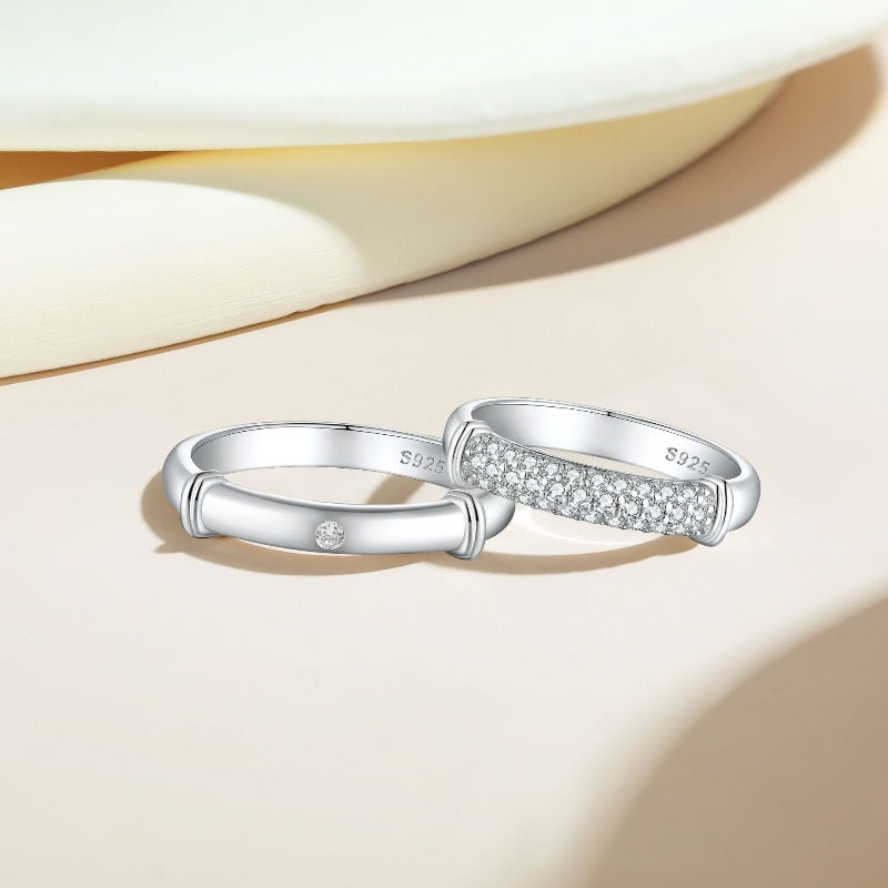 silver women`s couple rings