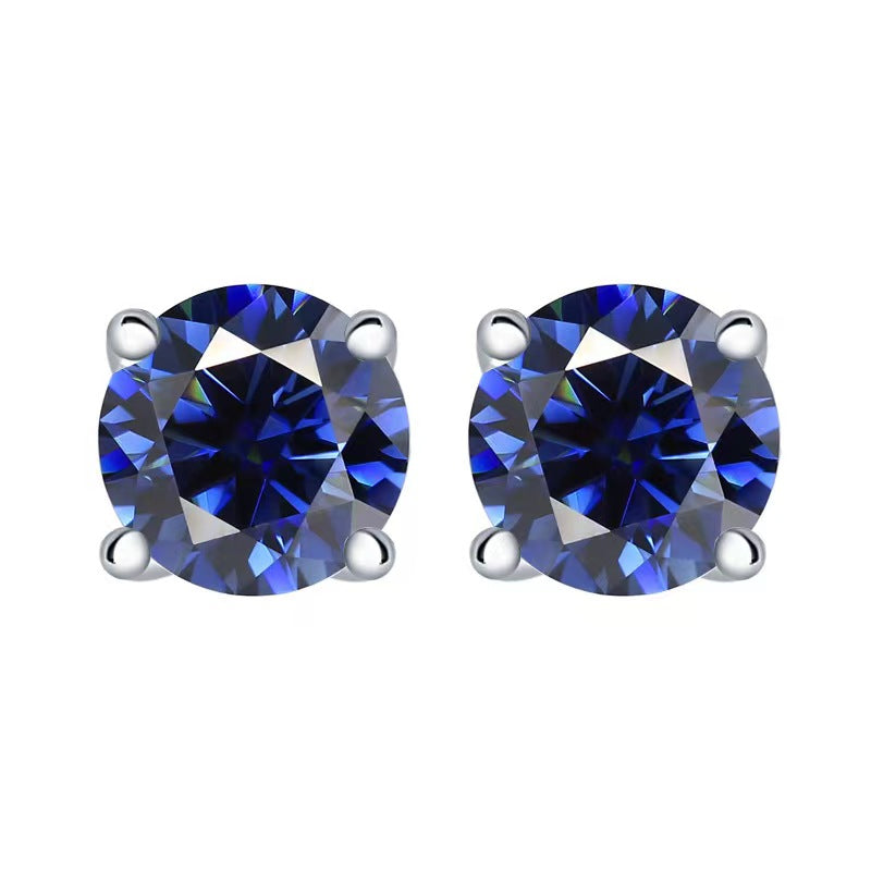 sapphire Multicolor Birthstone Stud Earrings Set