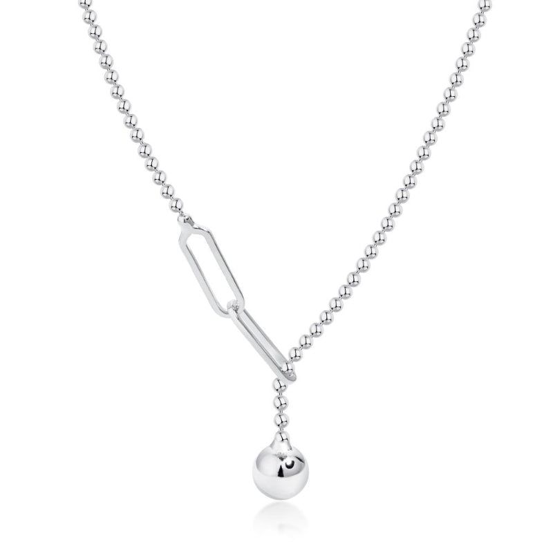 Silver Paperclip Chain Tassel

