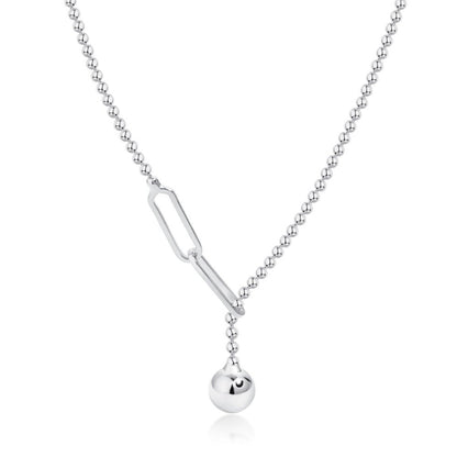 Silver Paperclip Chain Tassel

