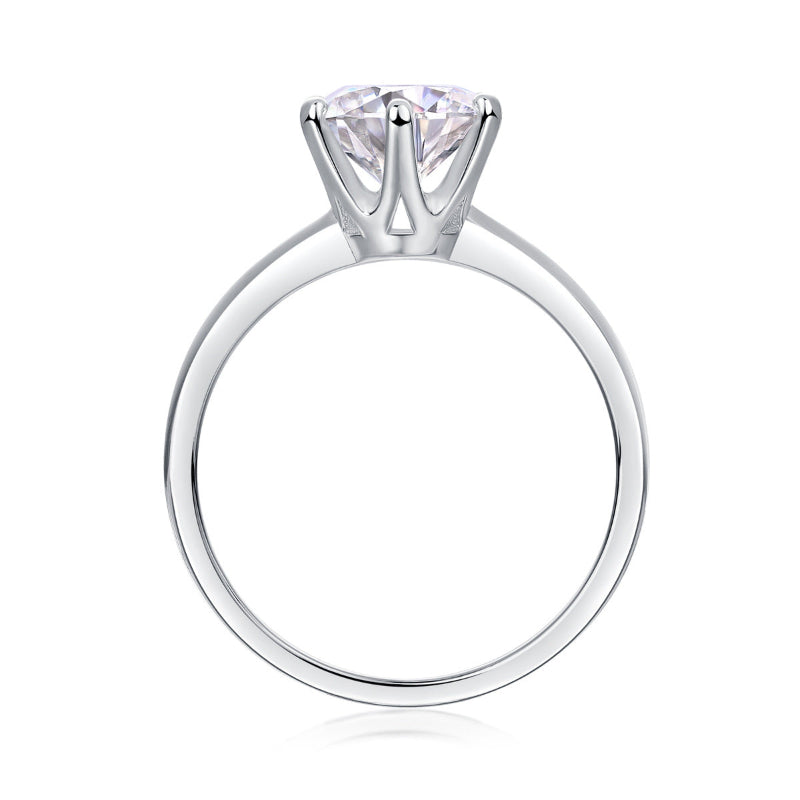 High-Set Moissanite Engagement Ring

