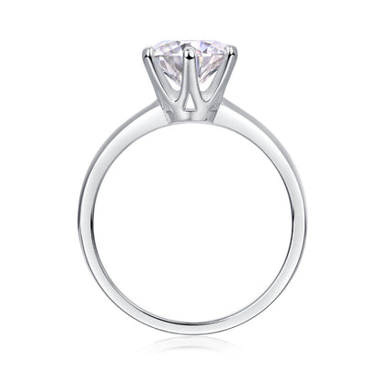 High-Set Moissanite Engagement Ring

