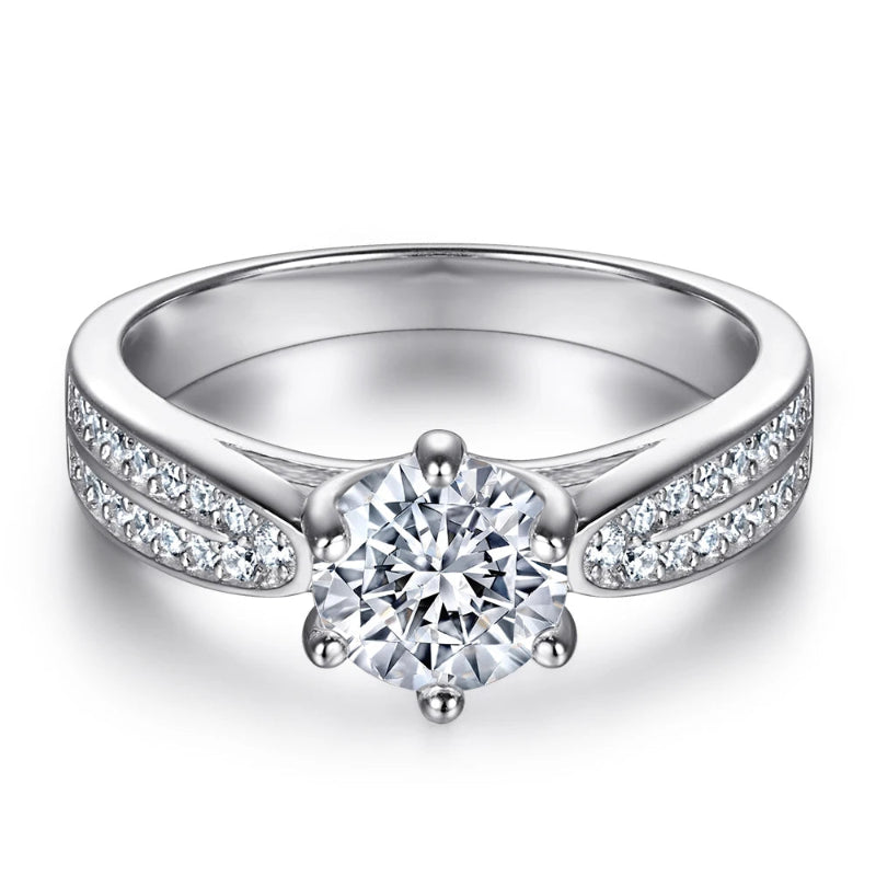 Pave Split Shank Engagement Ring

