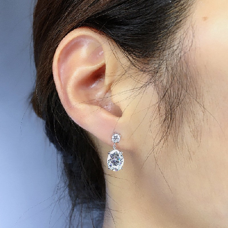 Contemporary Egg Diamond Studs