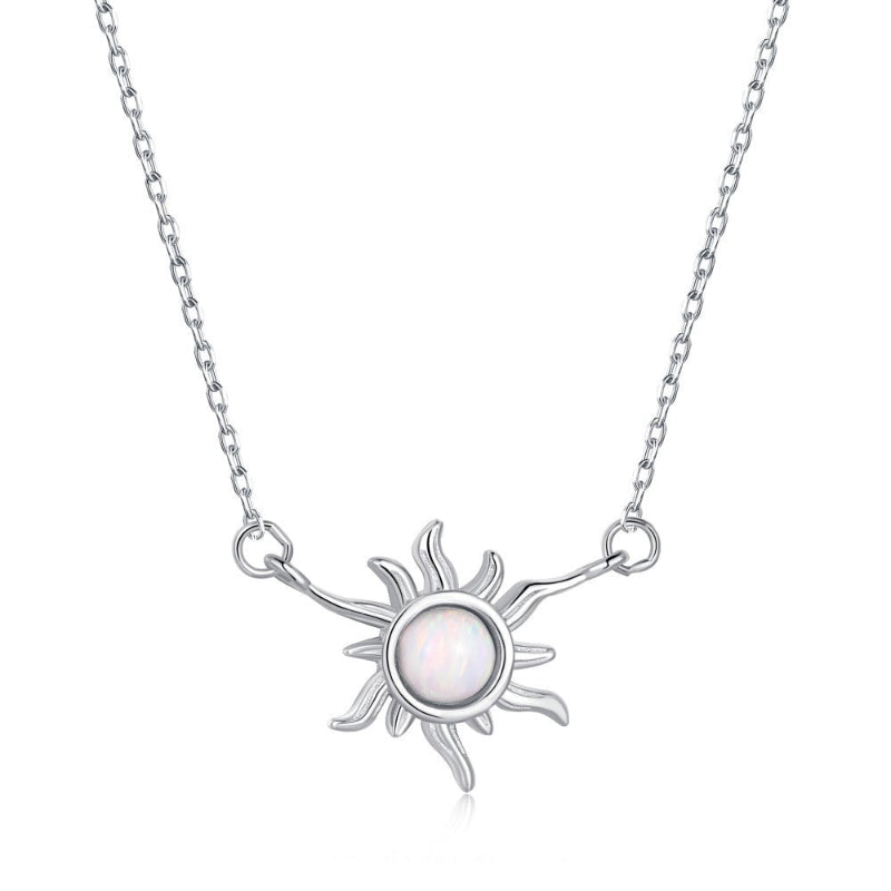 Sun-Shaped Blue Opal Jewelry

