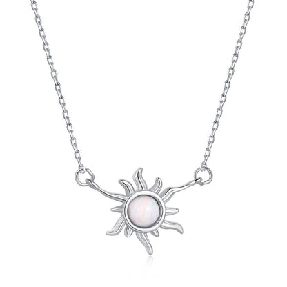 Sun-Shaped Blue Opal Jewelry

