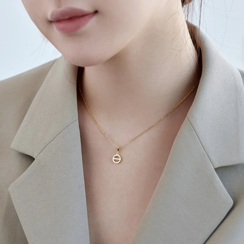 Contemporary Gold Medallion Necklace

