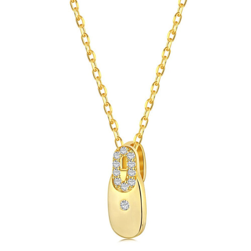 Modern Oval Dangle Necklace

