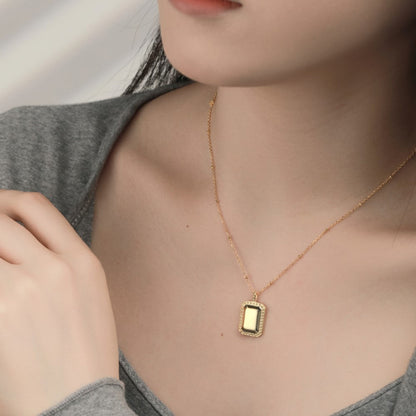 High-Shine Geometric Pendant

