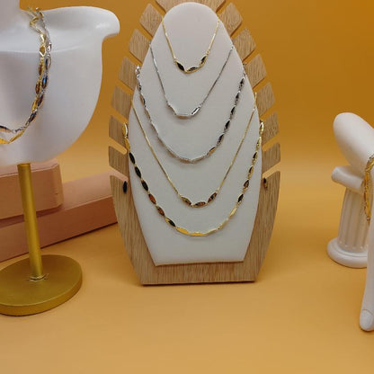 Minimalist Surfboard Charm on a Silver Chain

