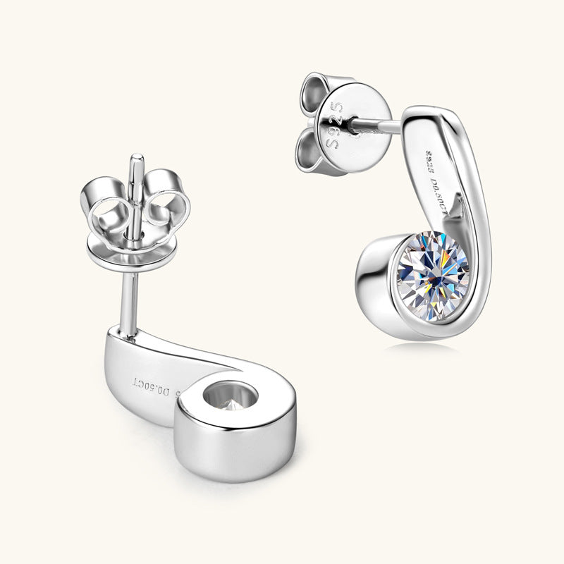 Timeless 925 Silver Moissanite Teardrop Earrings

