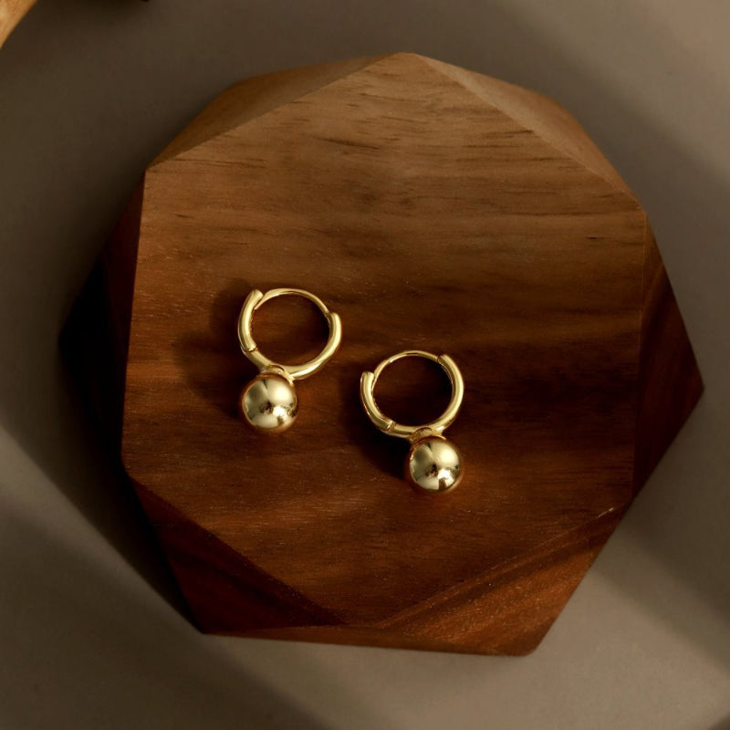 Versatile Gold Ball Earrings

