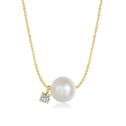 Layered Pearl Zirconia Necklaces