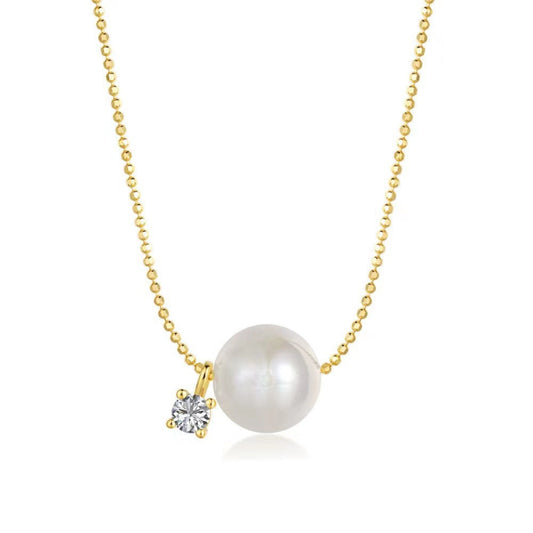 Layered Pearl Zirconia Necklaces