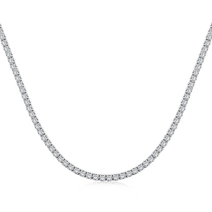 Fine Silver Diamond Look Choker

