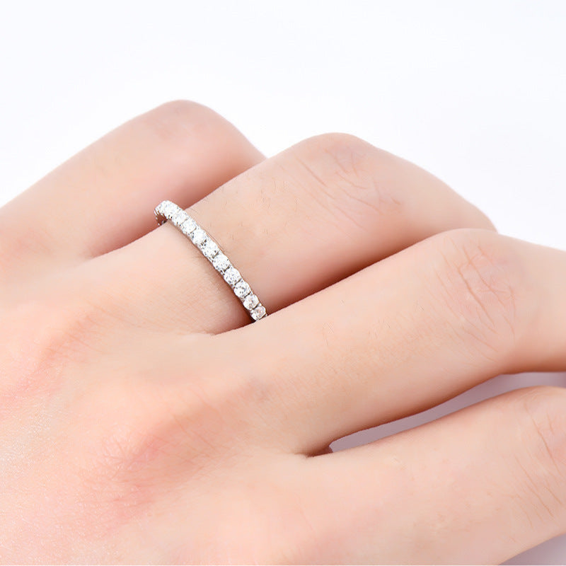 Hand Polished S925 Moissanite Band

