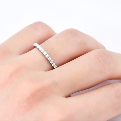Hand Polished S925 Moissanite Band

