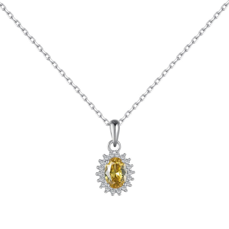 Artisan Cut Yellow Crystal Pendant


