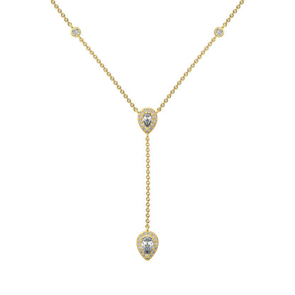 Everyday Water Drop Y Necklace