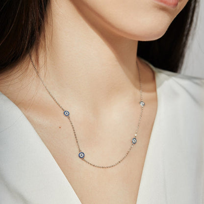 Protective Evil Eye Multi-Charm Necklace

