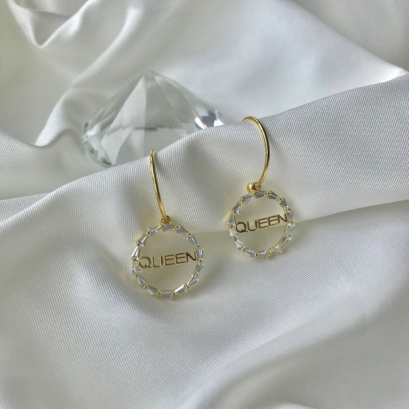 Unique "QUEEN" Design Earrings

