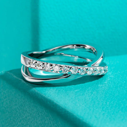 Unique Moissanite Openwork Design Ring

